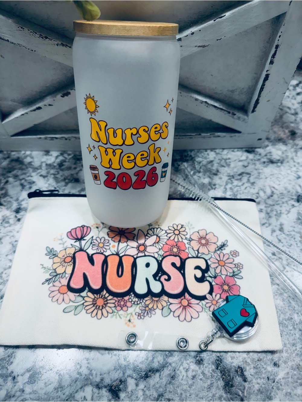 Nurse Glass Tumbler gift set.